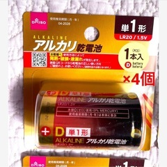 DAISO★アルカリ乾電池合計6本単一4本単ニ2本の画像