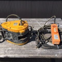動作確認済　RYOBI/リョービ　小型ウインチ　WI-61C　ワイヤーロープ3.3㎜×31m　最大捲上荷重60㎏　リモコン＋ケーブル　電動ウインチの画像