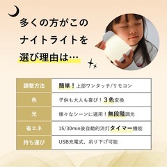 LEDナイトライト・リモコン付き！(夜間授乳などに便利！)の画像