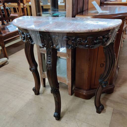 【愛品倶楽部柏店】大理石 コンソールテーブル フレンチアンティーク調デザイン