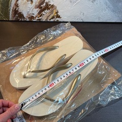 ハワイアナス　ビーチサンダル 厚底　サイズ37 ベージュの画像