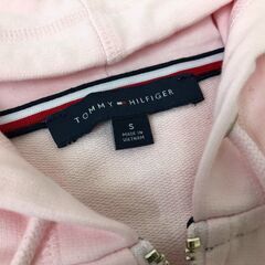 （9）Tommy Hilfiger トミーヒルフィガー フロントジップ パーカー レディース アウター Sサイズ ピンクの画像