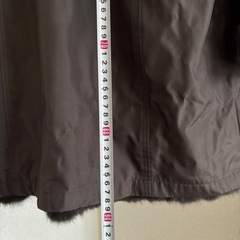 【手渡し限定】リアルファー ロングコート 着丈88cm／チャコール系の画像