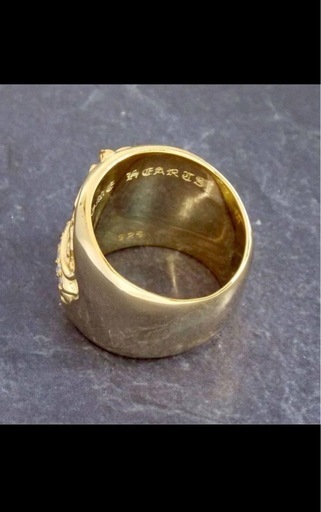 早い者勝ち！クロムハーツクラシックオーバルクロスリング カスタムパヴェ