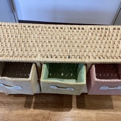 ラタンチェスト【町田市再生家具】250158の画像