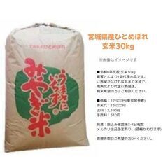 宮城県産 30kg ひとめぼれ 玄米