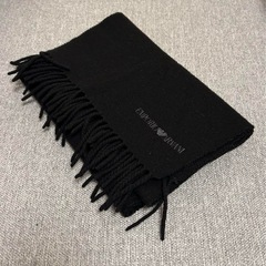 EMPORIO ARMANI アルマーニ　黒 マフラー