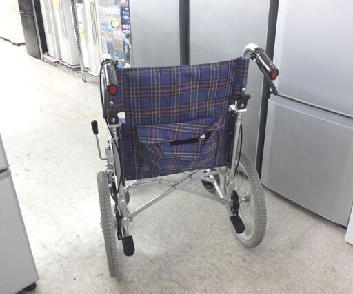 車いす 介助用 アルミ製 KAWAMURA KA302SB-R 折りたたみ 車椅子 背折れ