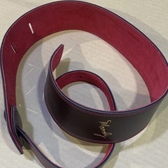 新品未使用 MOODY STRAPS Leather / Suede brown / red ギターストラップ ギター ストラップの画像