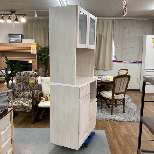 S285 ⭐ キッチンボード 食器棚 スリムタイプ 幅80cm USED