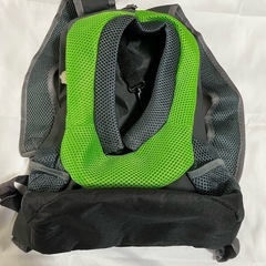 【新品】ペットキャリアバッグ 小型犬用 ペット 犬 バックパック グレー グリーン　Sの画像
