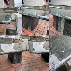 大理石　テーブル　ダークグリーンの画像