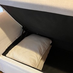 【お取り置き中】収納付き2人がけソファの画像