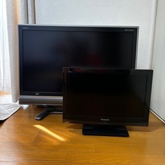 テレビ2台　AQUOS32型　ビエラ19型