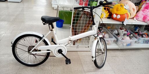 ★ジモティ割あり★ TJ11394 自転車 一般 20インチ 白 クリーニング済み