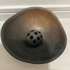 清水焼　渋い卓上一輪差し