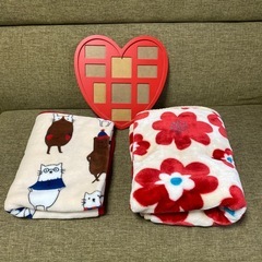 可愛いお膝かけブランケットと写真立て❤️