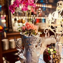 バロック調装飾花瓶＆アートフラワーアレンジメント／店舗改装・新築...