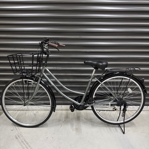 26インチ　自転車　グレー