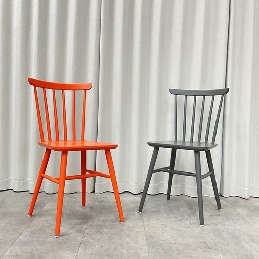 KD-31【新入荷　リサイクル品】フランフラン　リンノバーレチェア　オレンジ　グレー