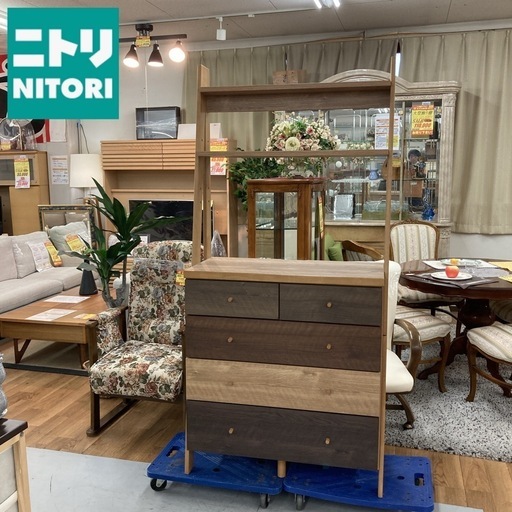 ジモティー限定価格！S757 ⭐ NITORI ニトリ チェストラック ランダム2 80 幅83.2cm USED 綺麗