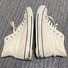 コンバース ★ レディース ハイカット スニーカー 25.5cm  ホワイト　人気の画像