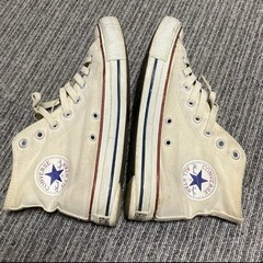 コンバース ★ レディース ハイカット スニーカー 25.5cm  ホワイト　人気の画像