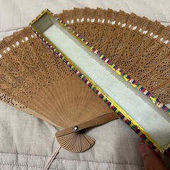 中国工芸品透かし扇子　