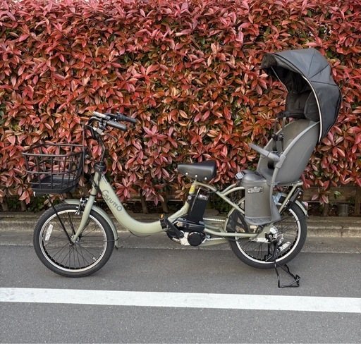 djz【ほぼ新品】2025年3月購入！付属品全部付けます！【ギュット・クルームR・EX】パナソニック Panasonic 電動アシスト自転車 マットオリーブ BE-FRE034G