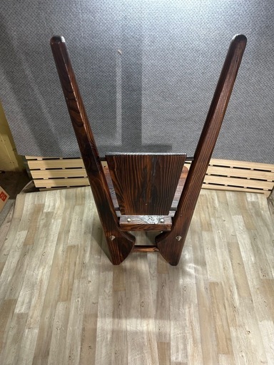 ダークブラウン木製ダンチェア