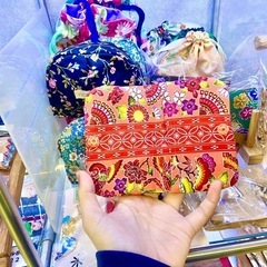 🌺 沖縄の紅型が彩る✨ 手作りミニ財布