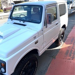 【美車】スズキ　ジムニー　JA22W　オールペン白　AT　4WD　検8/8の画像