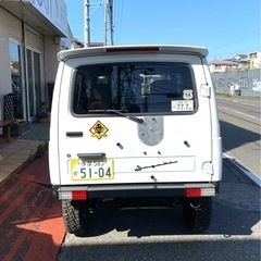 【美車】スズキ　ジムニー　JA22W　オールペン白　AT　4WD　検8/8の画像