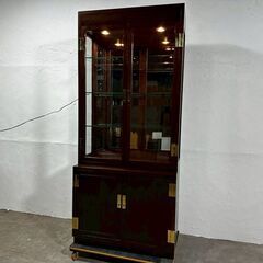 『domani』ドマーニ Morganton モーガント キャビネット キュリオケース 飾棚 飾り棚 本棚 食器棚 照明付き オーク材 cab1 の画像