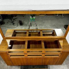 サイドボード キャビネット 飾棚 飾り棚 リビングボード リビング収納 収納家具 ミラー付き RWsid8 の画像