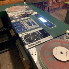 値下げ交渉あり　大幅値下げ　DJブース　グリーン　ブラウン　レトロ　おしゃれの画像