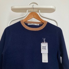 新品　プラチナムメイメイ　メイメイ　セーター　ニット　ネイビー　バイカラー　Mの画像