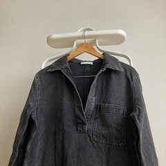 COS コス　デニム　ジャケット　トップス　ブラック　ジーンズ　34の画像