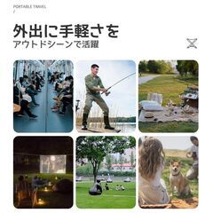 新品 送料無料  3つ折り　アウトドア用折り畳み椅子 収納バッグ付き 釣り キャンプの画像