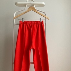 新品　エレンディーク　パンツ　レッド　ウエストゴム　洗える　テーパード　Mの画像