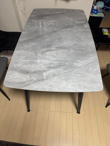 セラミック 大理石調ダイニングテーブルのみ
