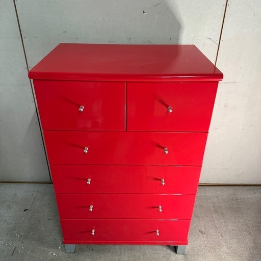 930】赤いモダンチェスト 最新