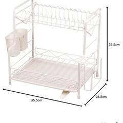 パール金属,樹脂/アレスタディッシュ水切り2段ラック/水が流れるトレーHB-1460の画像