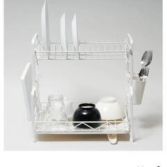 パール金属,樹脂/アレスタディッシュ水切り2段ラック/水が流れるトレーHB-1460の画像