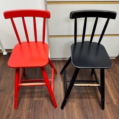 【赤は廃盤】IKEA イケア 子供用チェア ブラック レッド 2...