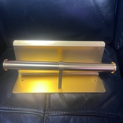 BORUBIKA トイレットペーパーホルダー 2連 ゴールド 棚付き 紙巻器の画像