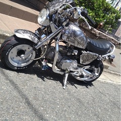 国産 モンキー 12v 110cc カスタムペイントの画像