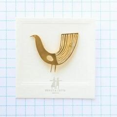 手紙舎　真鍮　ブローチ　鳥　①　啓文社