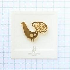 手紙舎　真鍮　ブローチ　鳥　②　啓文社