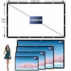 未使用大画面150インチスクリーン+ミニプロジェクターセットの画像